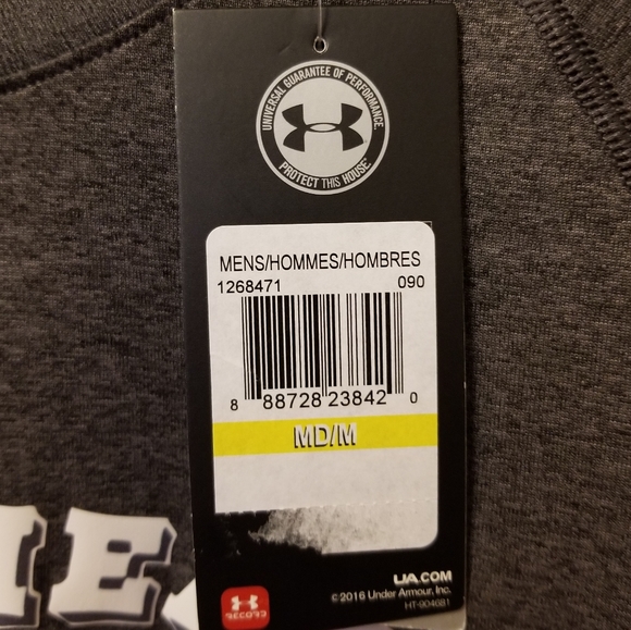 Sacred Heart Trojans Under Armour HeatGear Mens T Shirt Gray Loose Fit Medium - Picture 4 of 6